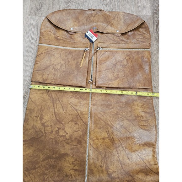 Vintage American Tourister Luggage Garment Suit Bag Brown Travel Carry On - Picture 6 of 7